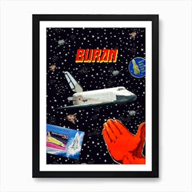 Buran: Gagarin space art — Soviet space art [Sovietwave] Art Print