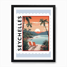 Seychelles Travel Stamp Poster Art Print