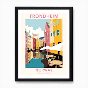 Trondheim, Norway, Flat Pastels Tones Illustration 2 Poster Art Print