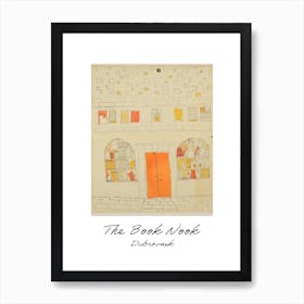 Dubrovnik The Book Nook Pastel Colours 3 Poster Art Print