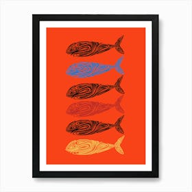 Whales.uk Art Print