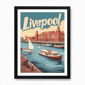 Aihrgdesign A Classic 1960s Travel Poster For Liverpool Art Print