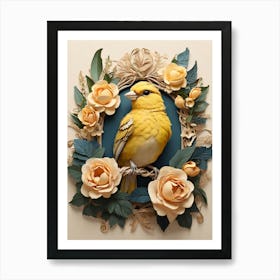 Bird In A Frame Art Print