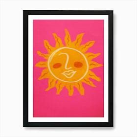 Sun Face Art Print