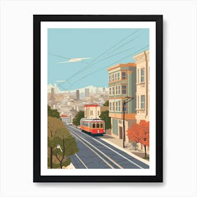 San Francisco California United States Travel Illustration 6 Art Print