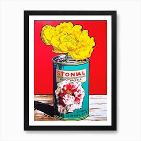 Lisianthus Still Life Pop Art  Art Print