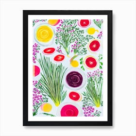 Radish Marker vegetable Art Print