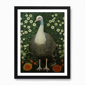 Ohara Koson Inspired Bird Painting Turkey 1 Art Print