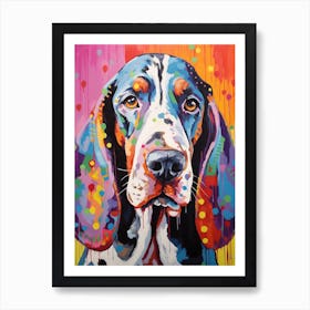 Pop Art Basset Hound 1 Art Print