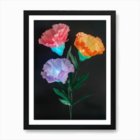 Bright Inflatable Flowers Carnations 1 Art Print