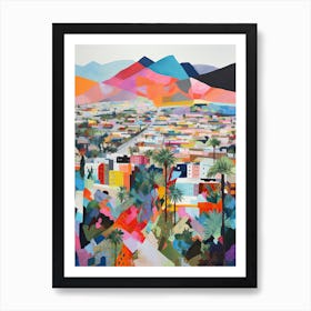 Las Vegas Summer Aerial View Painting 4 Art Print