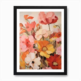 Fall Flower Painting Poppy 3 Art Print