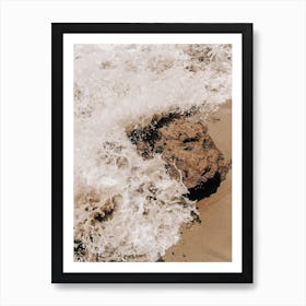 Warm Neutral Waves Art Print