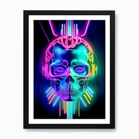 Skull Music Canvas Print Art Print