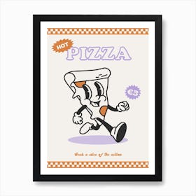 Orange And Purple Pizza Art Print