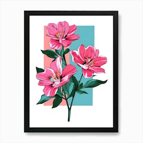 Pink Flowers 17 Art Print