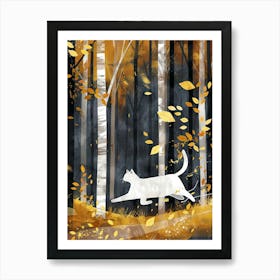 Cat In The Woods 5 Art Print