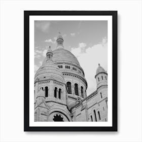 Sacre Coeur, Black and White Paris 1 Art Print