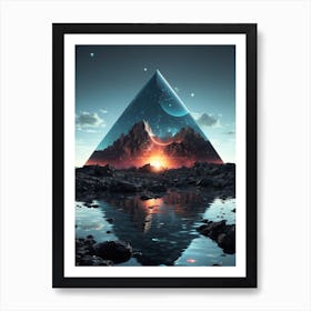 Pyramid Of Light Art Print