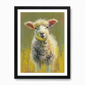 Lamb In The Grass Art Print