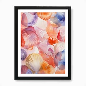 Watercolor Sea Shells 5 Art Print