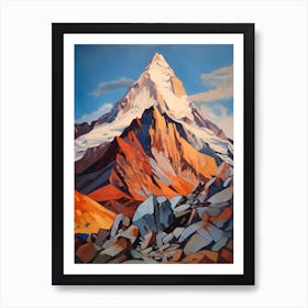 Mount Cook Usa 3 Mountain Painting Art Print