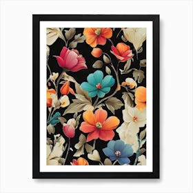 Beautiful Pattern Floral Painting Art Print Art Print