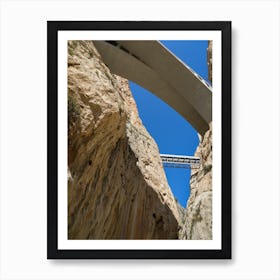 Bridges and rock faces of Mascarat Canyon Art Print