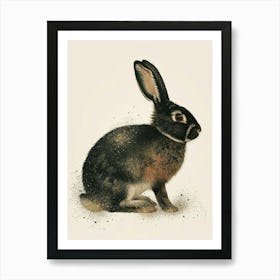 American Sable Rabbit Nursery Illustration 1 Art Print