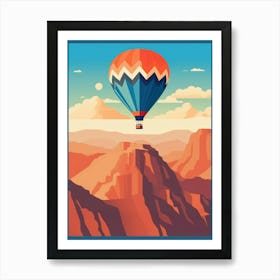 Hot Air Balloon Cappadocia Art Deco 1 Art Print