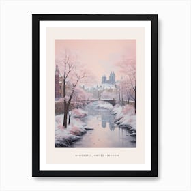 Dreamy Winter Painting Poster Newcastle United Kingdom Art Print