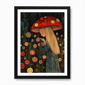 Mushroom Girl Poster