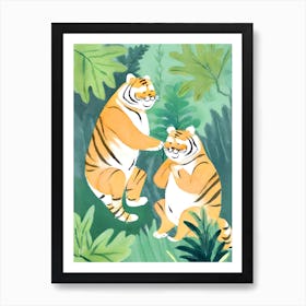 Cute Chubby Tigers 3 Art Print