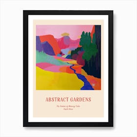 Colourful Gardens The Garden Of Morning Calm South Korea 1 Red Poster Art Print