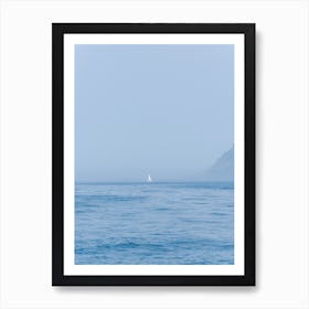 Sailboat In The Atlantic Ocean, Tenerife, Canary Islands Art Print