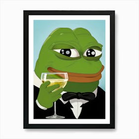 Pepe Frog Cheers Meme Art Art Print