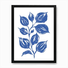 Big Blue Leaves Art Print