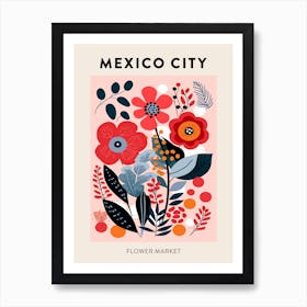 Flower Market Poster Mexico City Mexico Art Print