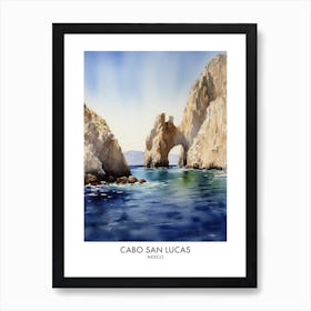 Cabo San Lucas 3 Watercolour Travel Poster Art Print