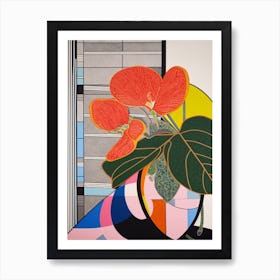 Anthurium Flower Still Life  1 Abstract Expressionist Art Print