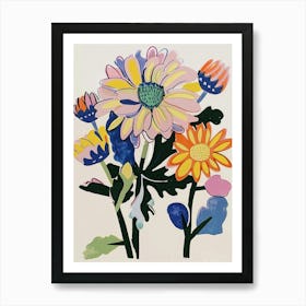 Painted Florals Chrysanthemum 1 Art Print