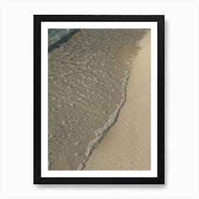 Clear sea water and sand on the beach Art Print