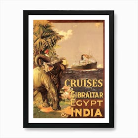 Cruises Of Gibraltar, Egypt And India Art Print