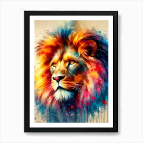 Lion Painting Affiche