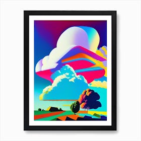 Hydrogen Cloud Abstract Modern Pop Space Art Print