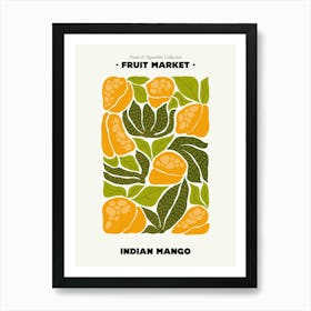 The Fruit Market Indian Mango Illustration Maximalist Art Print