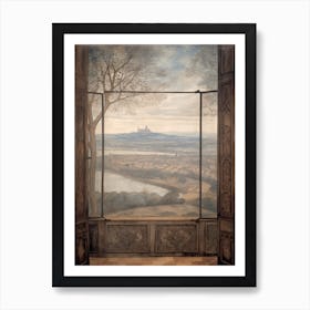 A Window View Of Florence In The Style Of Art Nouveau 3 Art Print