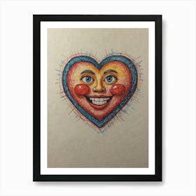 Clown Heart 1 Art Print