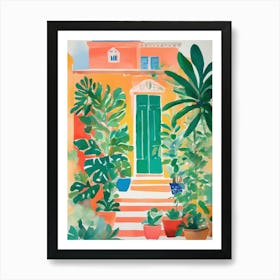 House facade soft colors Art Print