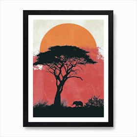 African Sunset Poster